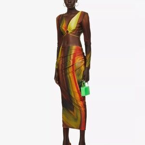 Farai London | Olina cut-out stretch-jersey two piece-set size: XS